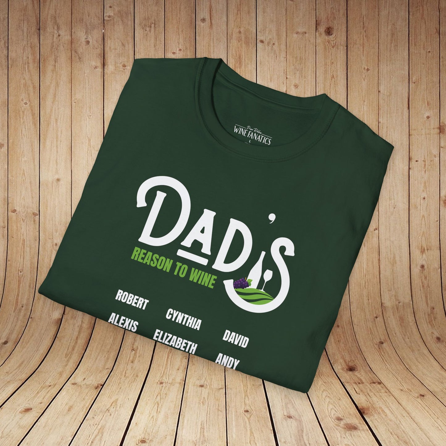 Dad's Reason To Wine Personalized T-Shirt