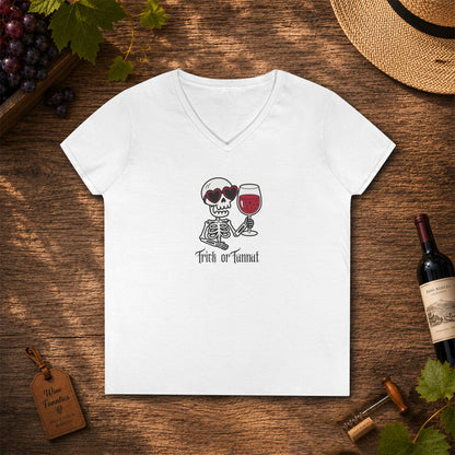 Trick or Tannat Ladies V-Neck  Tee