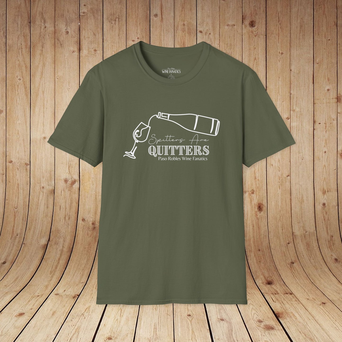 Spitters Are Quitters wine Unisex Softstyle T-Shirt
