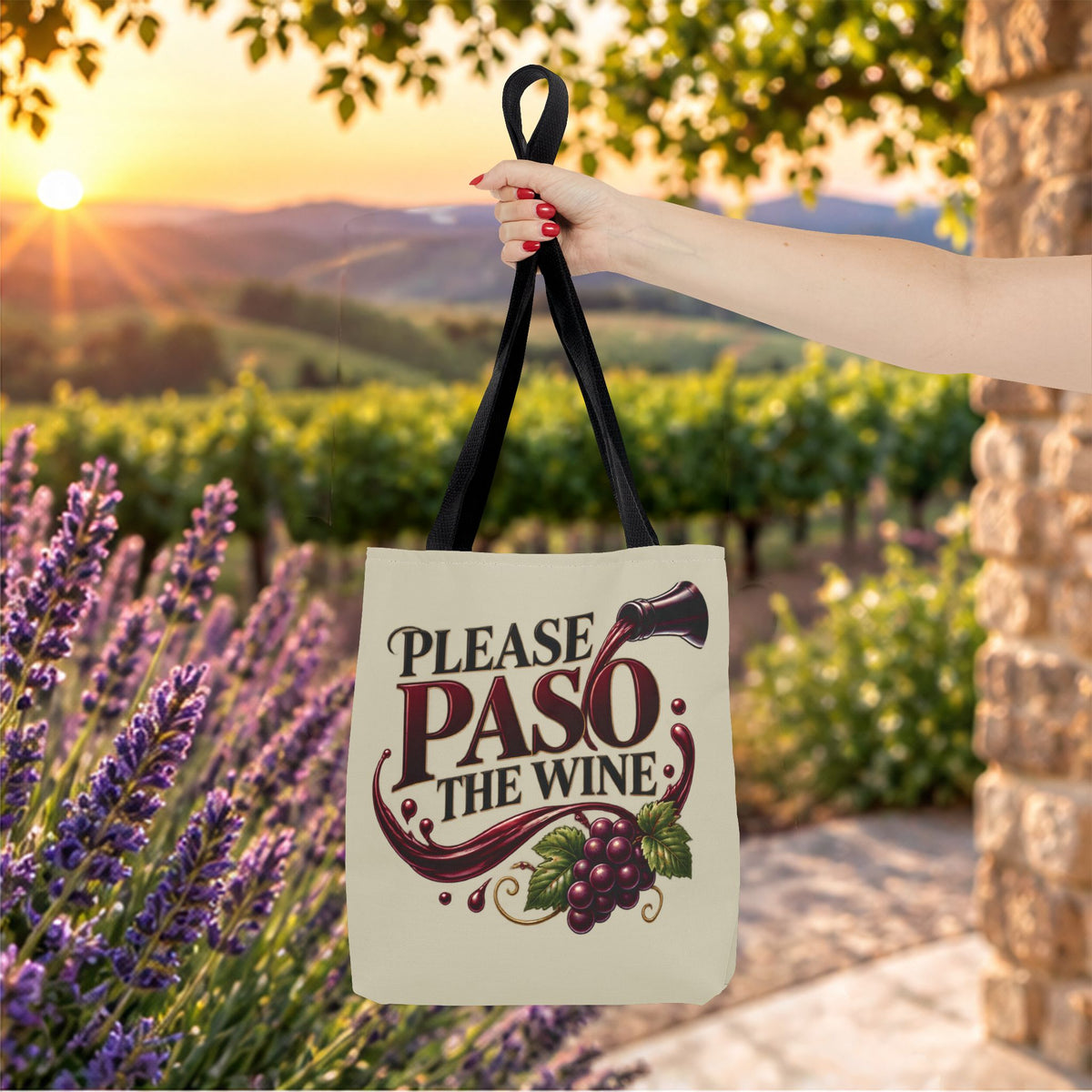 Please Paso The Wine Personalized Tote Bag
