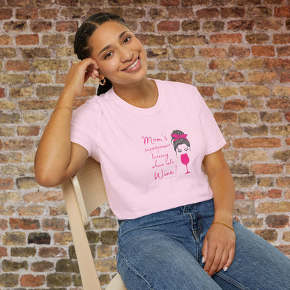 Mom's superpower, turning whine into Wine! Crewneck Tee