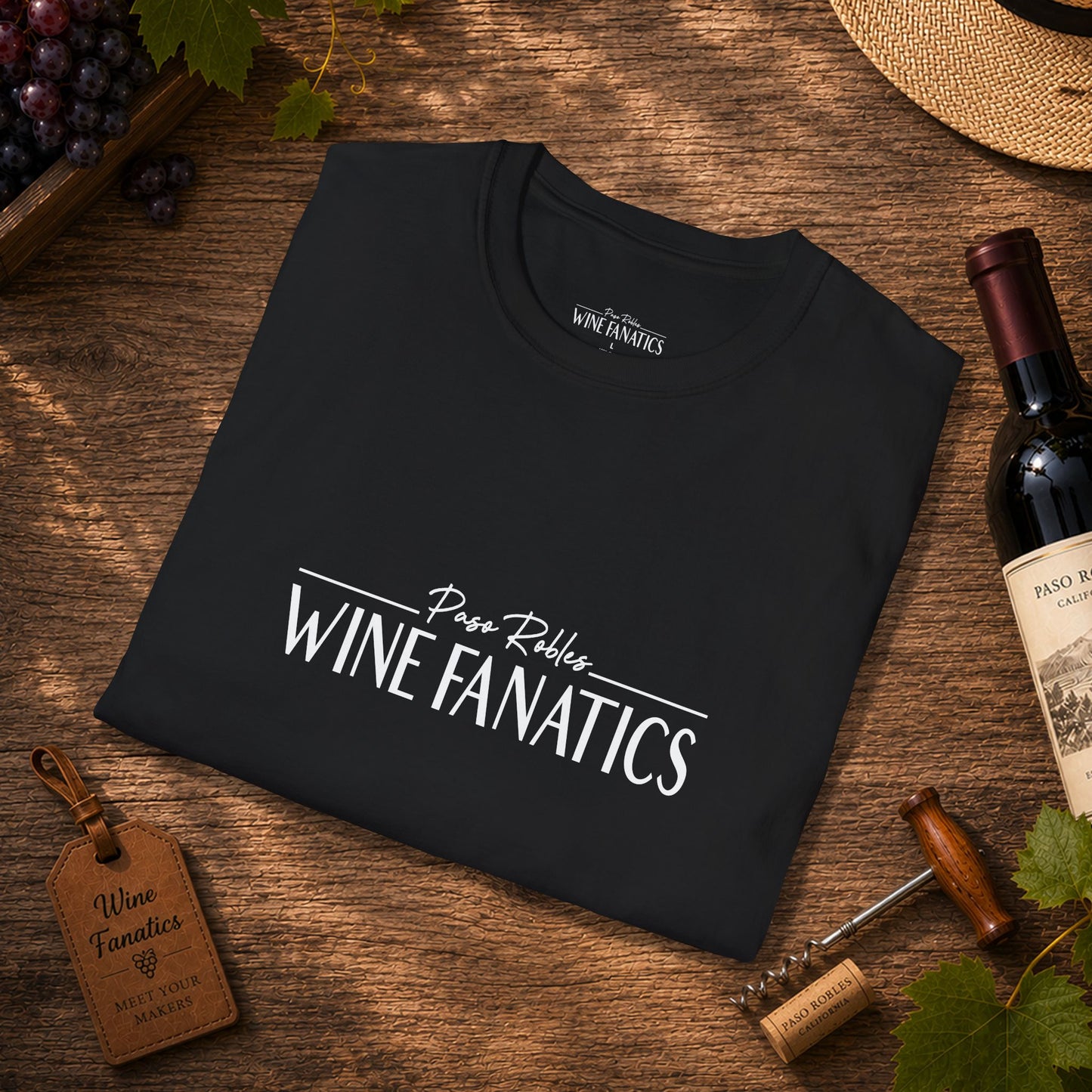 Paso Robles Wine Fanatics Logo Crewneck T-Shirt