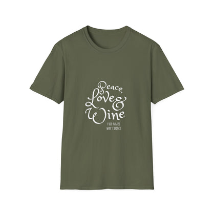 Peace, Love & Wine Unisex Softstyle T-Shirt