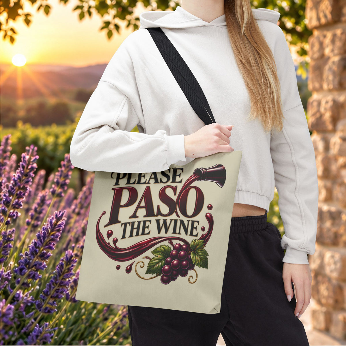 Please Paso The Wine Personalized Tote Bag