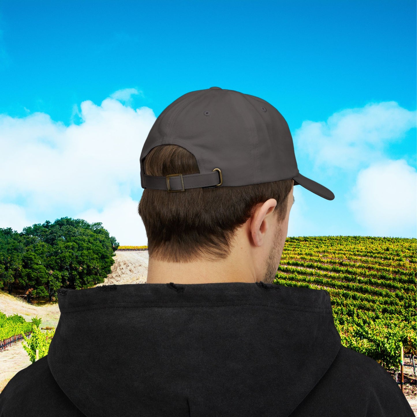 Paso Robles Wine Fanatics Toast Embroidered White Banner Cap