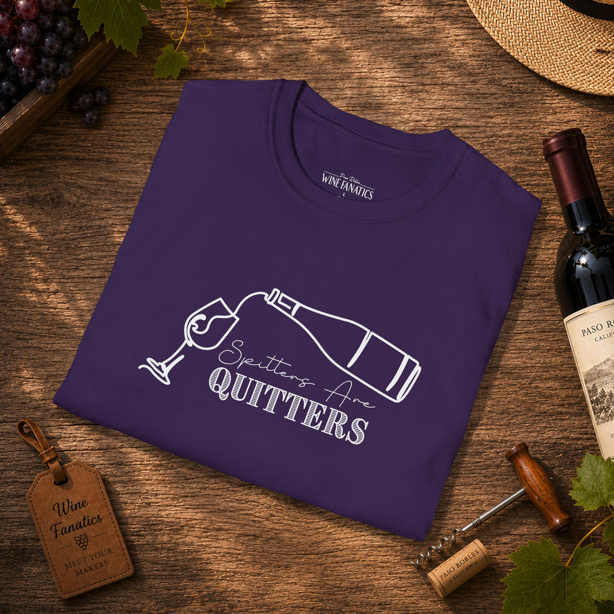 Spitters Are Quitters (wine) Crewneck Tee