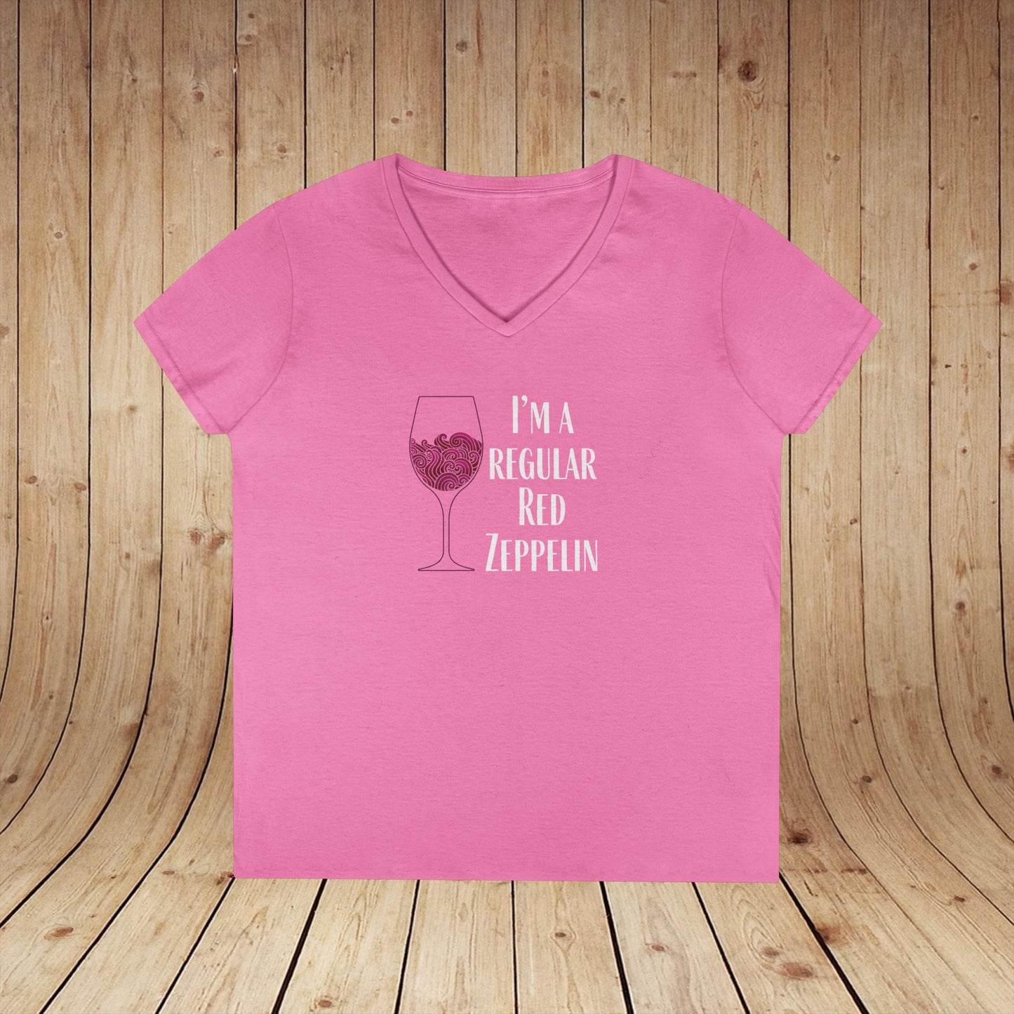 I'm A Regular Red Zeppelin Ladies V-Neck Tee