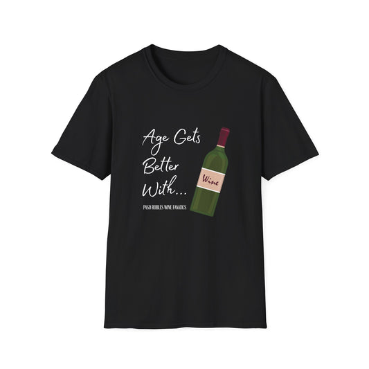 Age Gets Better With Wine Unisex Softstyle T-Shirt