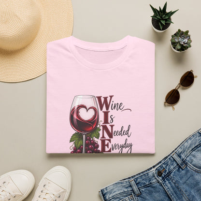 WINE Is Needed Every Day Crewneck T-Shirt