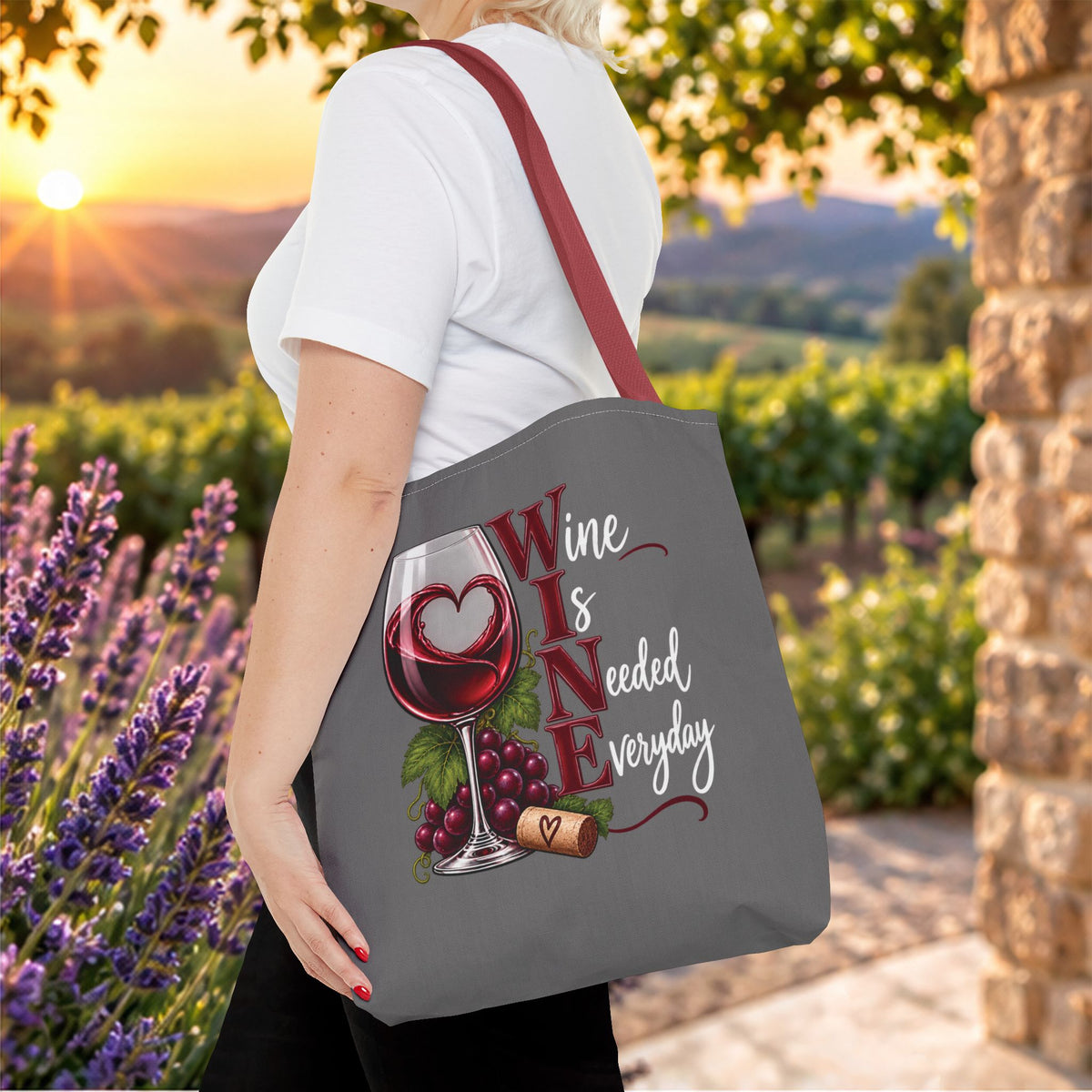 WINE Is Needed Everyday Personalized Tote Bag
