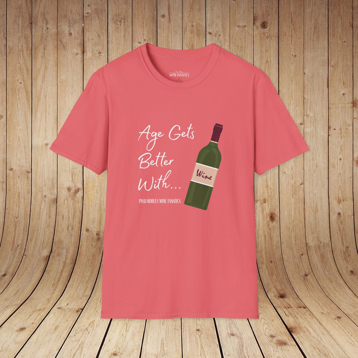 Age Gets Better With Wine Unisex Softstyle T-Shirt