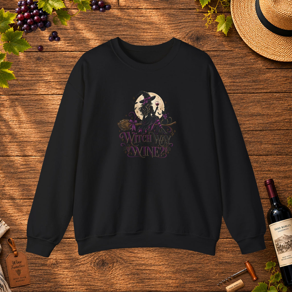 Witch Way To The Wine Sweatshirt