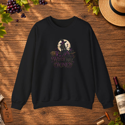 Witch Way To The Wine Sweatshirt