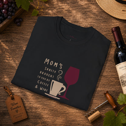 Mom's sanity brought to you by Coffee & Wine Crewneck Tee