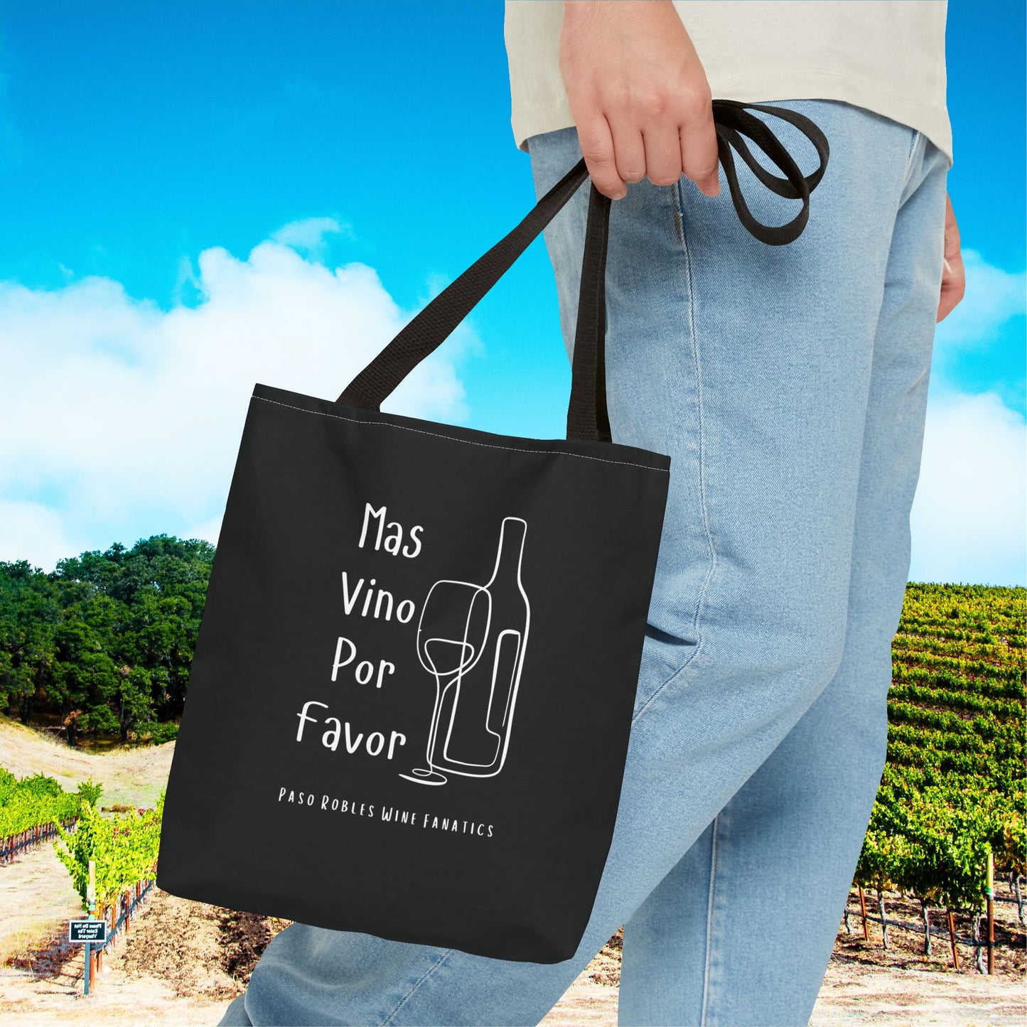 Mas Vino Por Favor Tote Bag