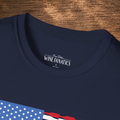Red Wine & Blue Independence Day Unisex Softstyle T-Shirt