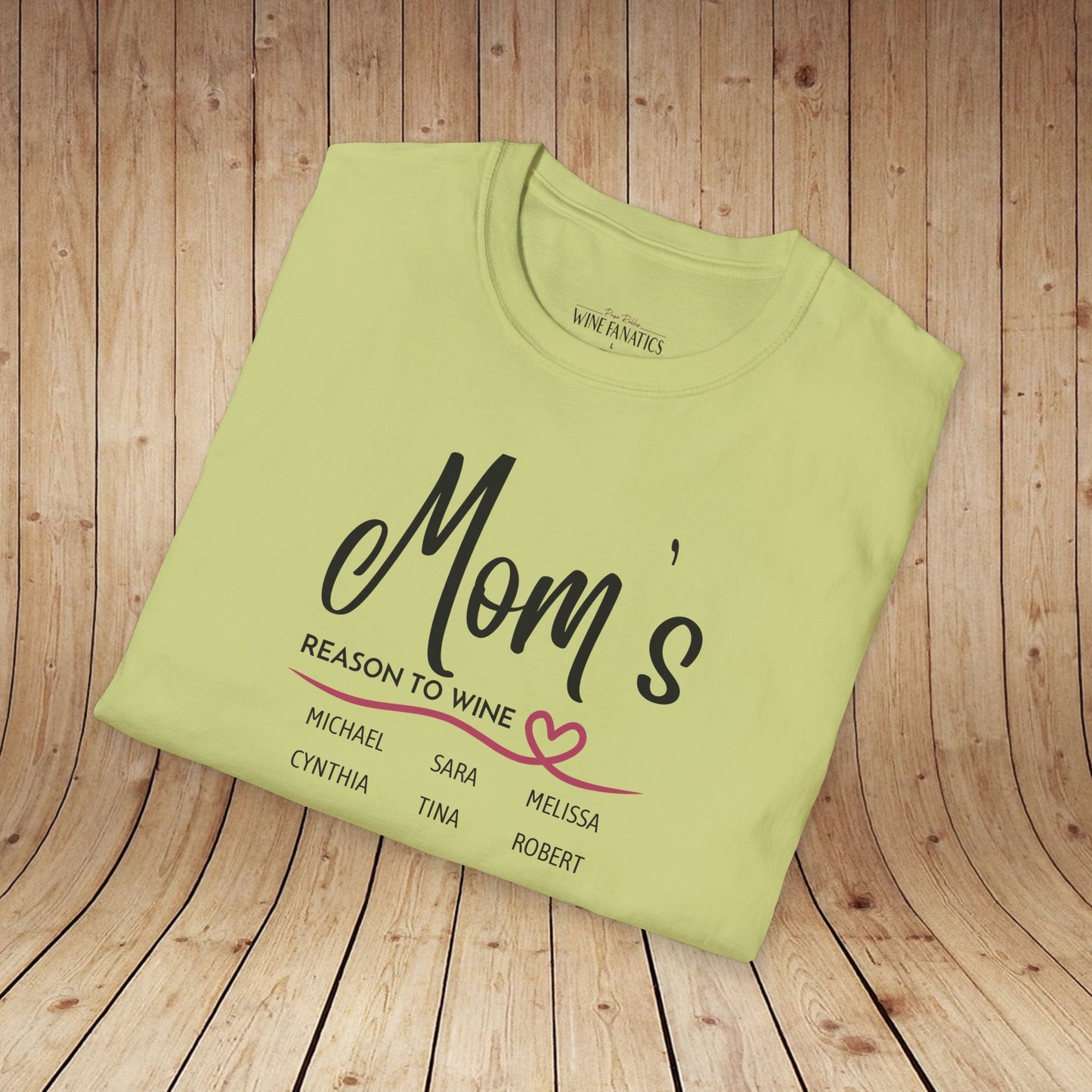 Mom's Reason To Wine Personalized Tee