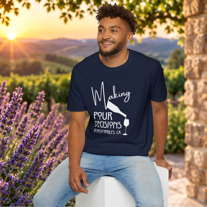 Making Pour Decisions In Paso Robles Crewneck T-Shirt