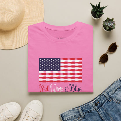 Red Wine & Blue Independence Day Unisex Softstyle T-Shirt