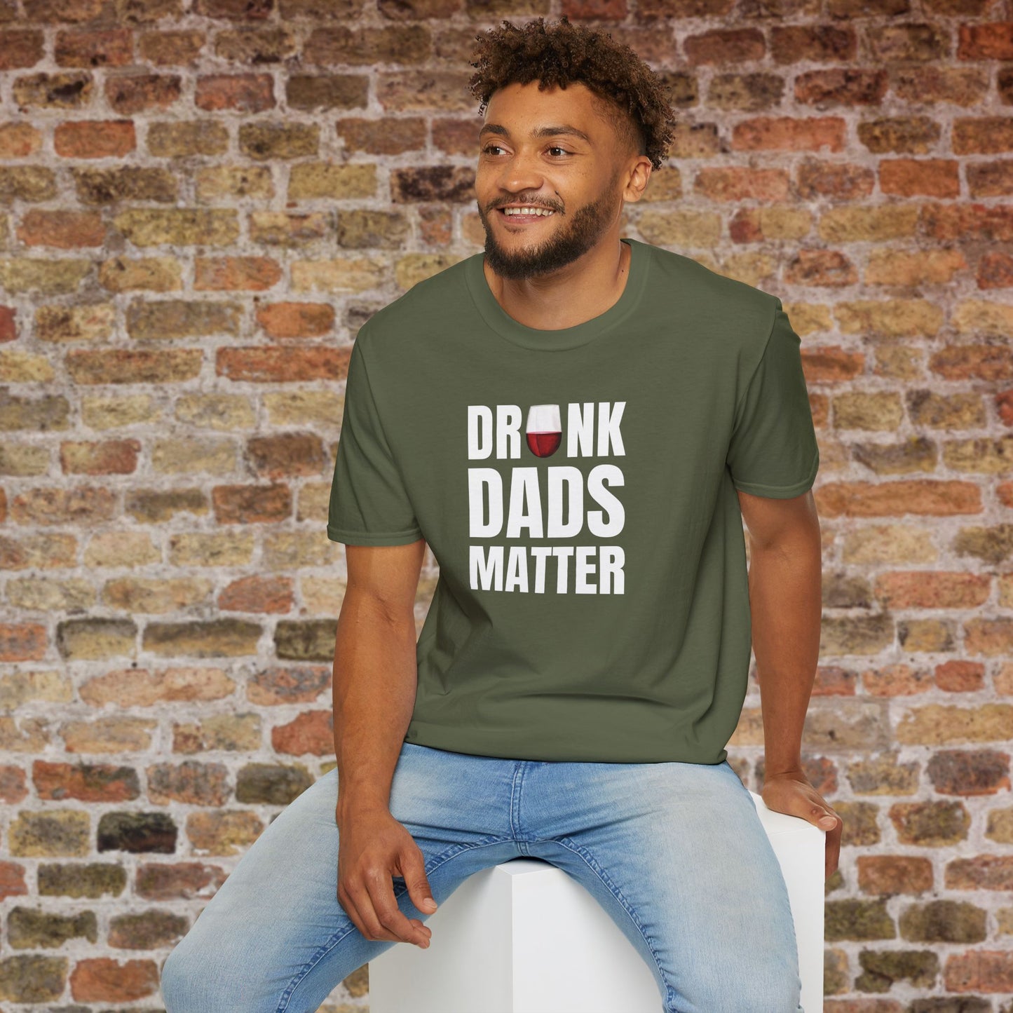 Drunk Dads Matter Crew Neck T-Shirt