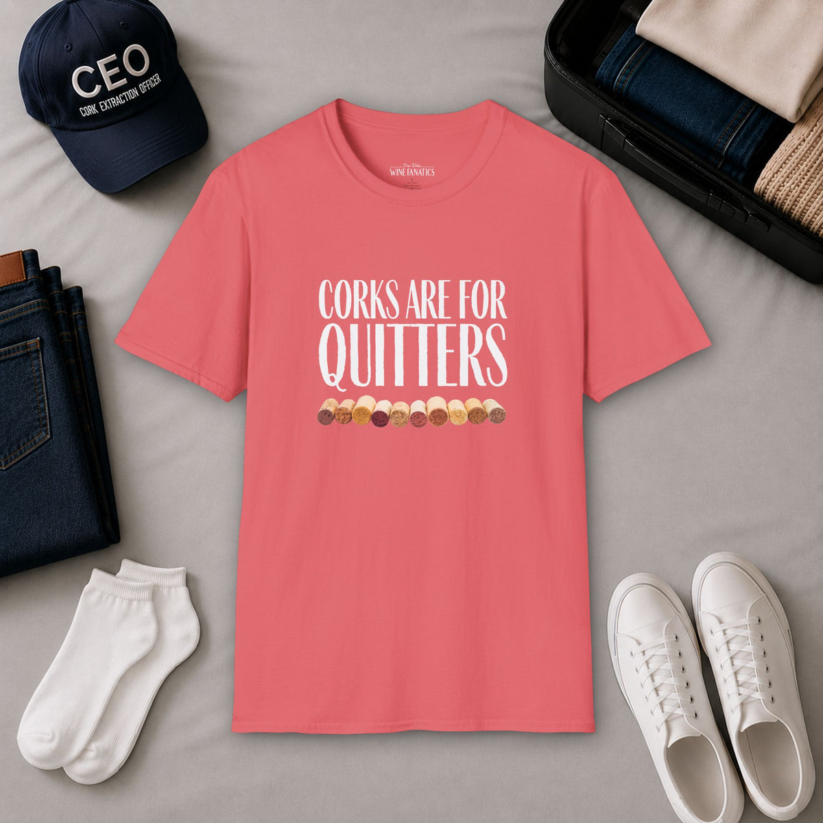 Corks Are For Quitters Crewneck Tee