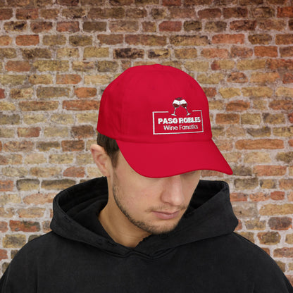 Paso Robles Wine Fanatics Toast Embroidered White Banner Cap