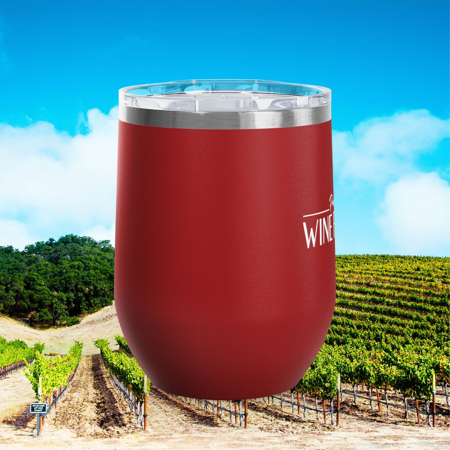 Paso Robles Wine Fanatics Logo 12oz Wine Tumbler