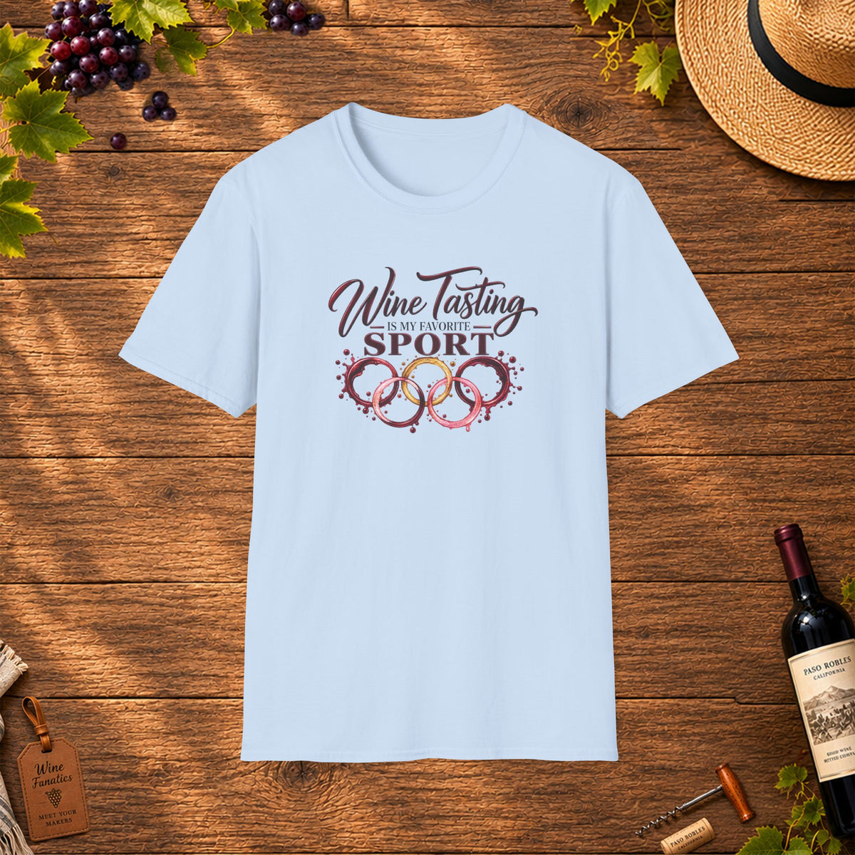 Wine Tasting Is My Favorite Sport Crewneck T-Shirt