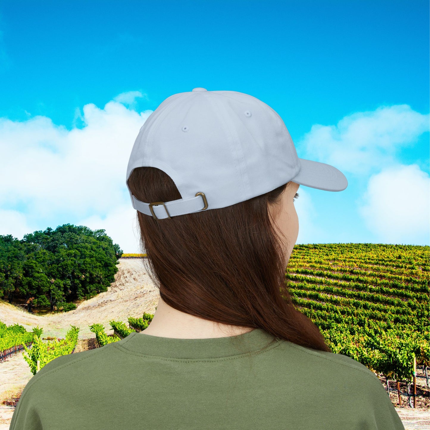 Paso Robles Wine Fanatics Toast Embroidered White Banner Cap