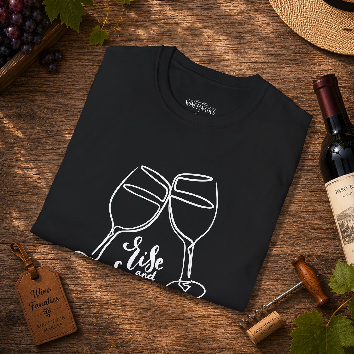 Rise & Wine Crewneck Tee