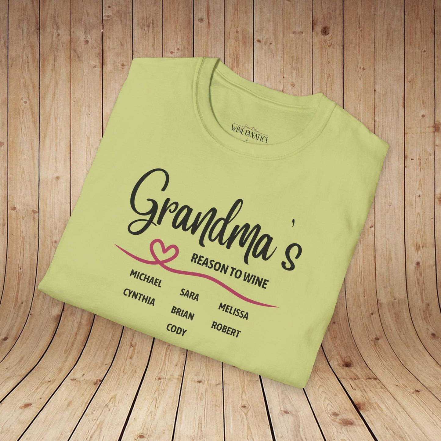 Grandma's Reason To Wine Personalized T-Shirt
