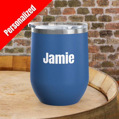 'MERICA Independence Day Personalized 12oz Wine Tumbler