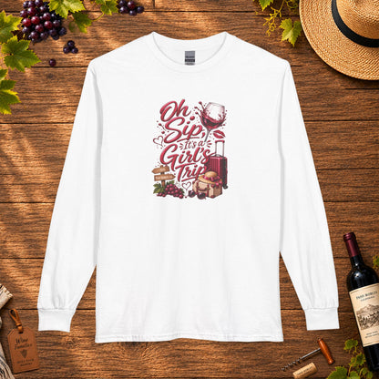 Oh Sip, It's A Girl's Trip Long Sleeve T-Shirt