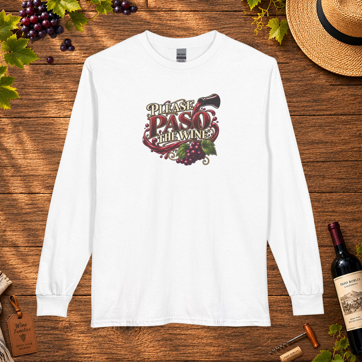 Please Paso The Wine Long Sleeve T-Shirt
