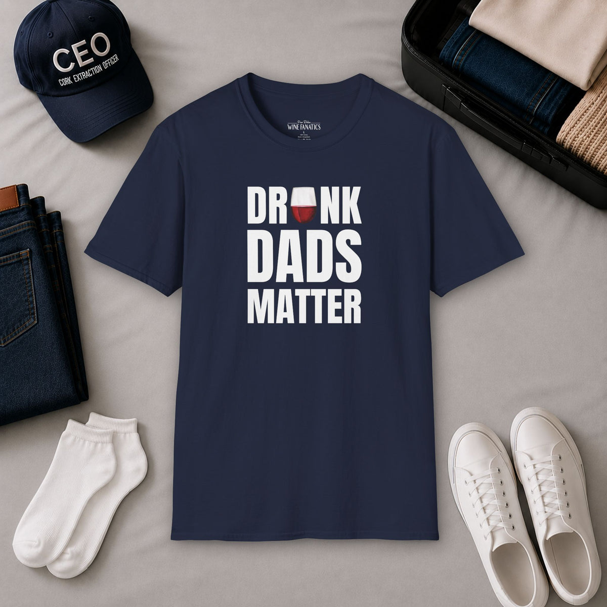 Drunk Dads Matter Crew Neck T-Shirt
