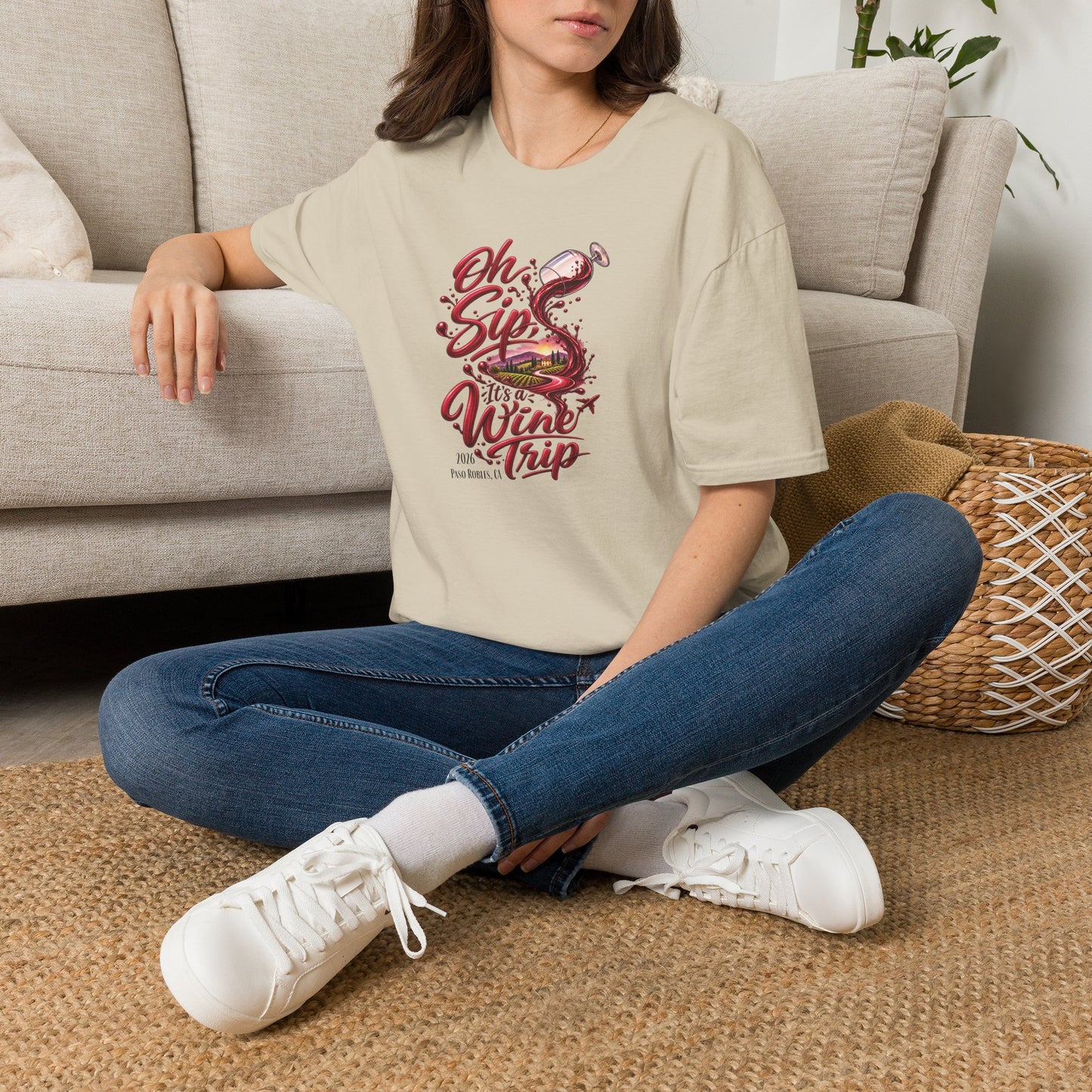 Oh Sip It's A Wine Trip Personalized Crewneck Tee