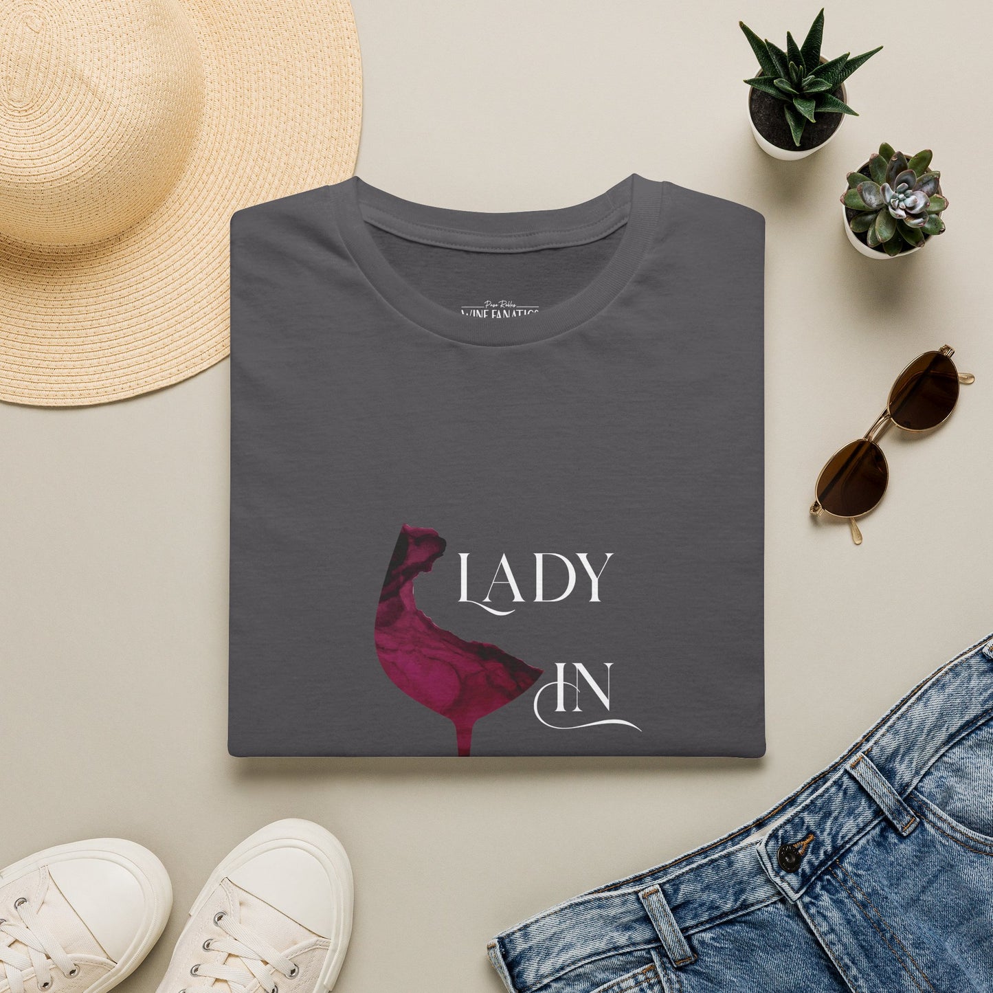 Lady In Red Crewneck Tee
