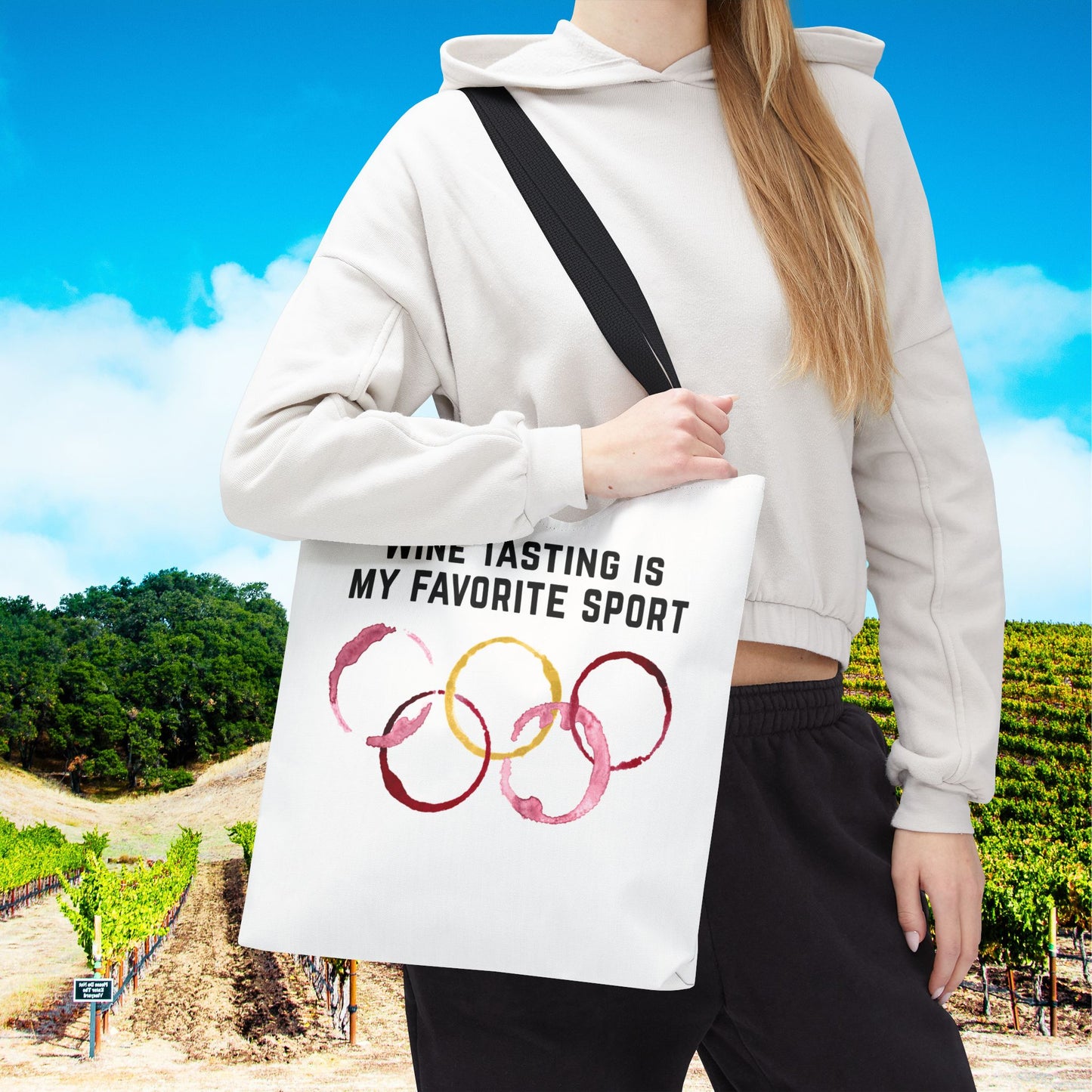 Wine Tasting Is My Favorite Sport Personalized Tote Bag