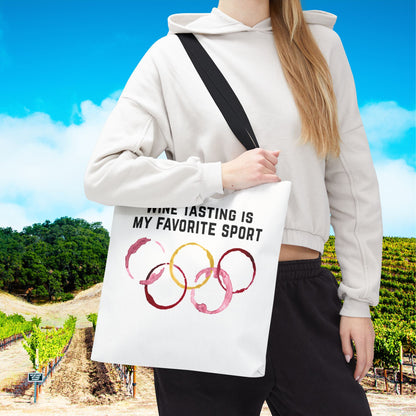 Wine Tasting Is My Favorite Sport Personalized Tote Bag