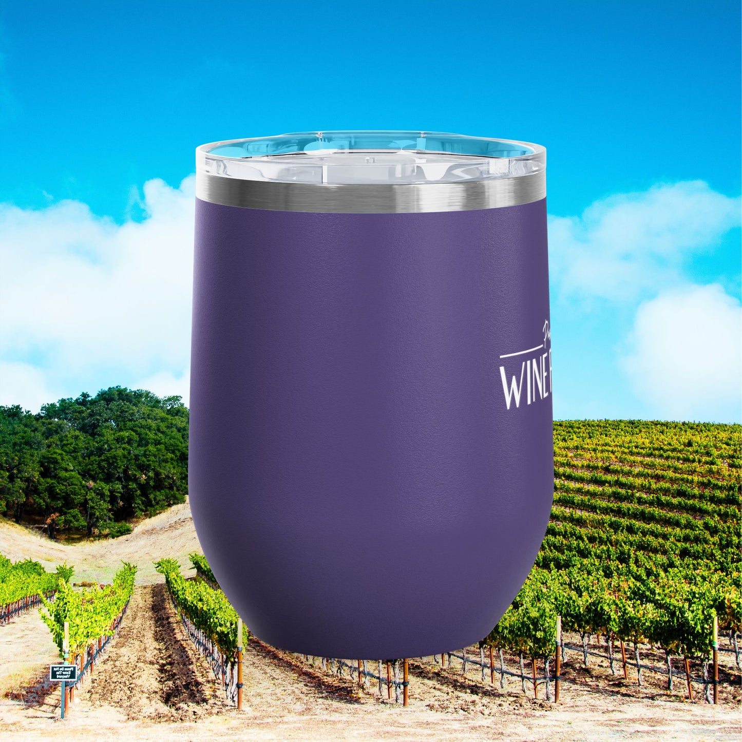 Paso Robles Wine Fanatics Logo 12oz Wine Tumbler
