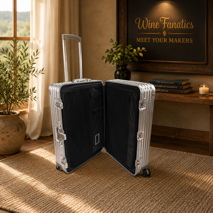 VinAluminum Luxury 12-Bottle Wine Suitcase by VinGardeValise