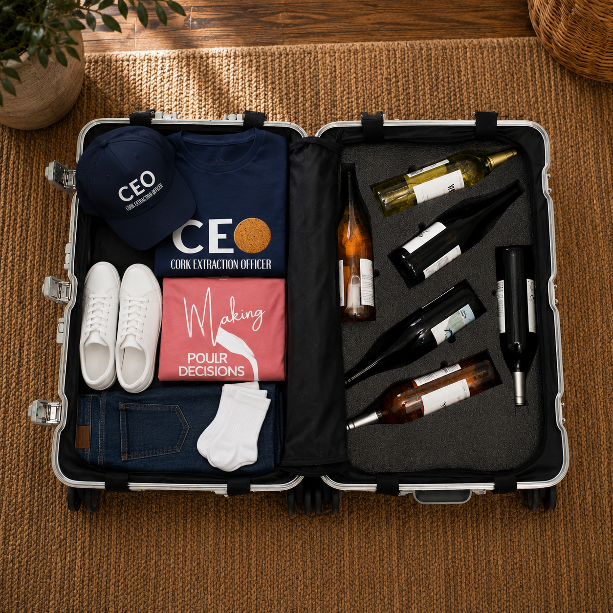 VinAluminum Luxury 12-Bottle Wine Suitcase by VinGardeValise