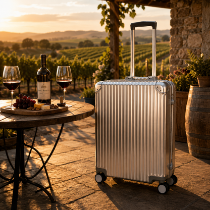 VinAluminum Luxury 12-Bottle Wine Suitcase by VinGardeValise